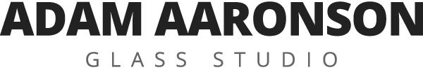 Text logo: Adam Aaronson Glass Studio.
